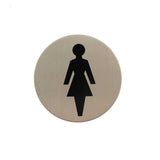 Quality image of Atlantic Female Disc Sign 3M Adhesive 75mm - Satin Stainless Steel | Sku. as75fasss | available from Trade Door Handles.