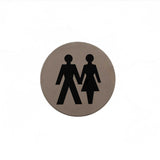 Quality image of Atlantic Unisex Disc Sign 3M Adhesive 75mm - Satin Stainless Steel | Sku. as75uasss | available from Trade Door Handles.