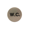 Quality image of Atlantic WC Disc Sign 3M Adhesive 75mm - Satin Stainless Steel | Sku. as75wcasss | available from Trade Door Handles.