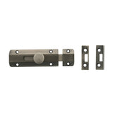 Quality image of Atlantic Solid Brass Surface Door Bolt 4" - Matt Gun Metal | Sku. asb4mbn | available from Trade Door Handles.