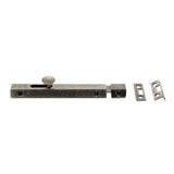 Quality image of Atlantic Solid Brass Surface Door Bolt 6" - Distressed Silver | Sku. asb6ds | available from Trade Door Handles.