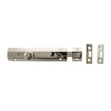 Quality image of Atlantic Solid Brass Surface Door Bolt 6" - Polished Nickel | Sku. asb6pn | available from Trade Door Handles.
