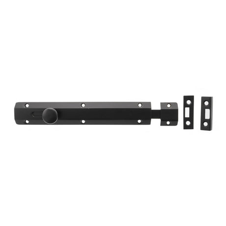 Quality image of Atlantic Solid Brass Surface Door Bolt 8" - Matt Black | Sku. asb8mb | available from Trade Door Handles.