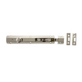 Quality image of Atlantic Solid Brass Surface Door Bolt 8" - Polished Nickel | Sku. asb8pn | available from Trade Door Handles.