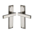 High quality image of the Heritage Brass Door Handle Lever Latch Atlantis Design Polished Nickel Finish | Sku. atl5710-pnf | Discounted prices available from Trade Door Handles