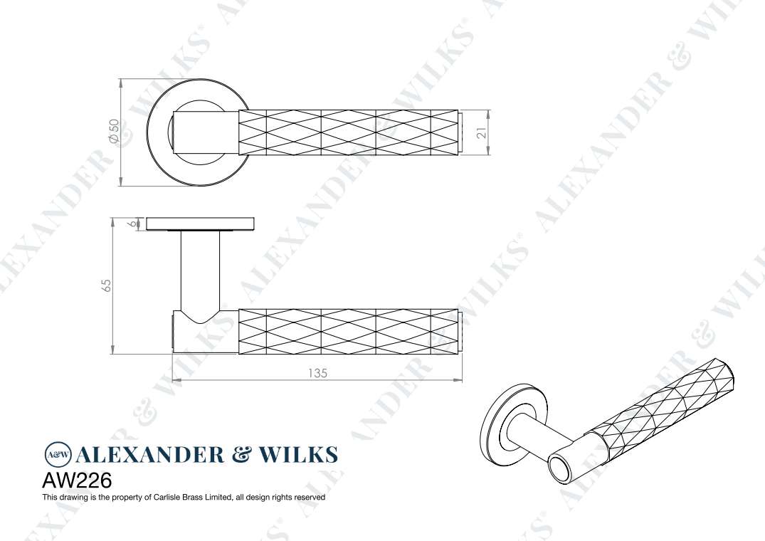 This is an image showing Alexander & Wilks Spitfire Diamond Cut Lever on Round Rose - Satin Brass PVD - aw226-SBPVD available to order from Trade Door Handles in Kendal, quick delivery and discounted prices.