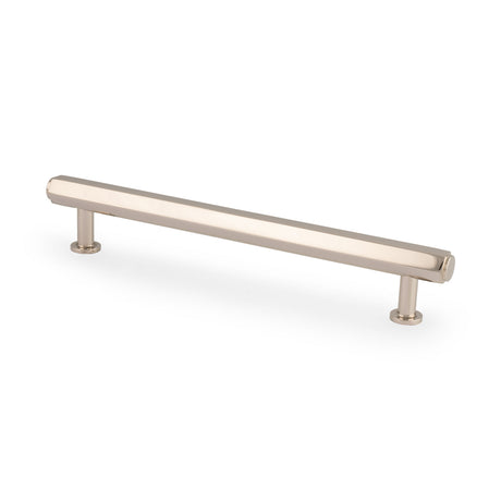 This is an image showing Alexander & Wilks - Vesper Hex T - Bar Cabinet Pull - Polished Nickel - 160mm C/C aw830-160-pn available to order from Trade Door Handles in Kendal, quick delivery and discounted prices.