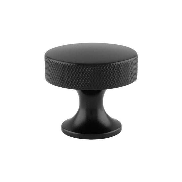 This is an image showing Alexander & Wilks Berlin Cupboard Knob - Black - 38mm available to order from Trade Door Handles in Kendal, quick delivery and discounted prices