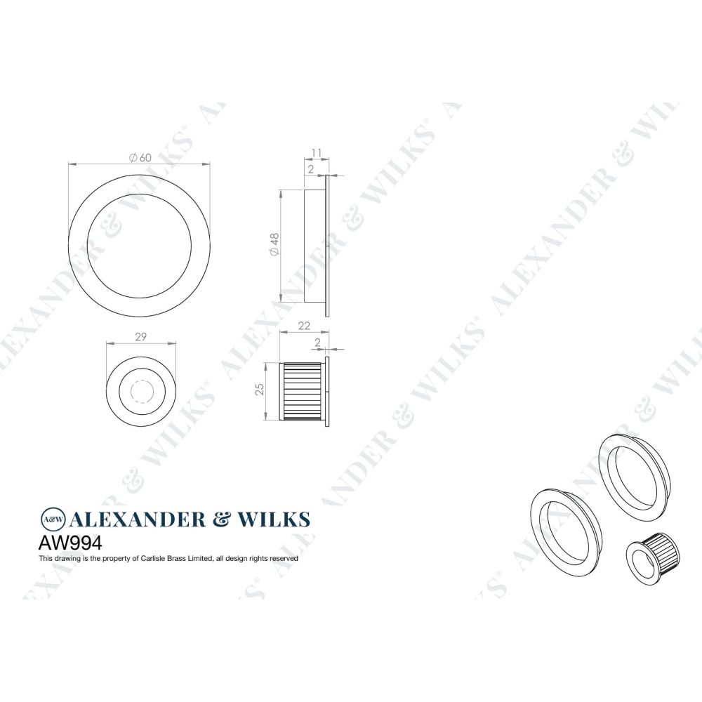 Line technical drawing image of Alexander & Wilks - Sliding door pull kit-Black | Sku. aw994bl | Trade Door Handles.