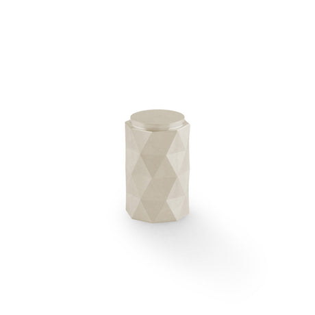 Alexander & Wilks - DIAMOND CUT CYLINDER CABINET KNOB - 30MM - Satin Nickel aw847-30-sn