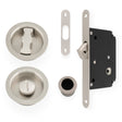 Alexander & Wilks - Radius Sliding Door Lock Set - Satin Nickel aw110rsn