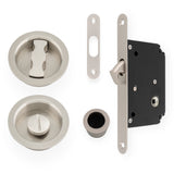 Alexander & Wilks - Radius Sliding Door Lock Set - Satin Nickel aw110rsn