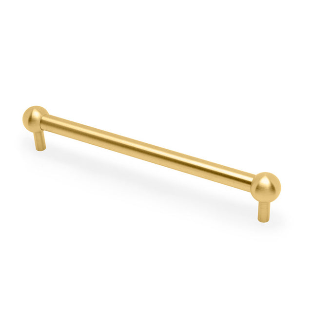 Alexander & Wilks Caesar Cabinet Pull Handle-Satin Brass PVD-224mm Centres aw856-224-sbpvd