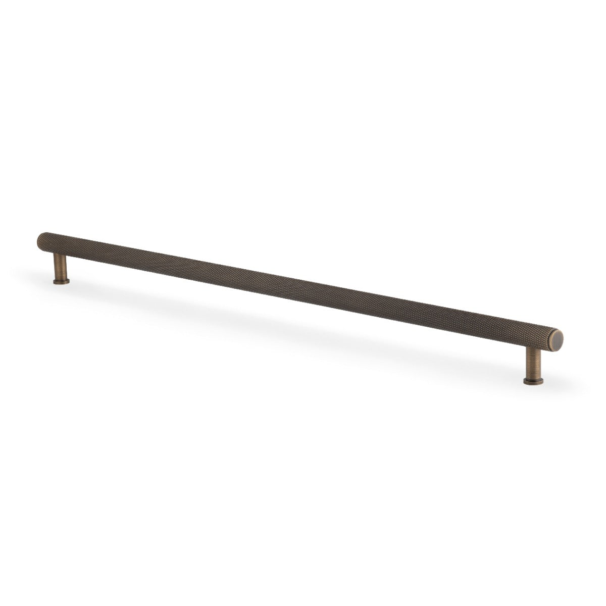 Alexander & Wilks Crispin Knurled T-bar Cupboard Pull Handle-Antique Brass-448mm aw809-448-ab
