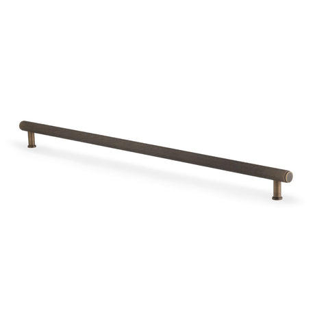 Alexander & Wilks Crispin Knurled T-bar Cupboard Pull Handle-Antique Brass-448mm aw809-448-ab