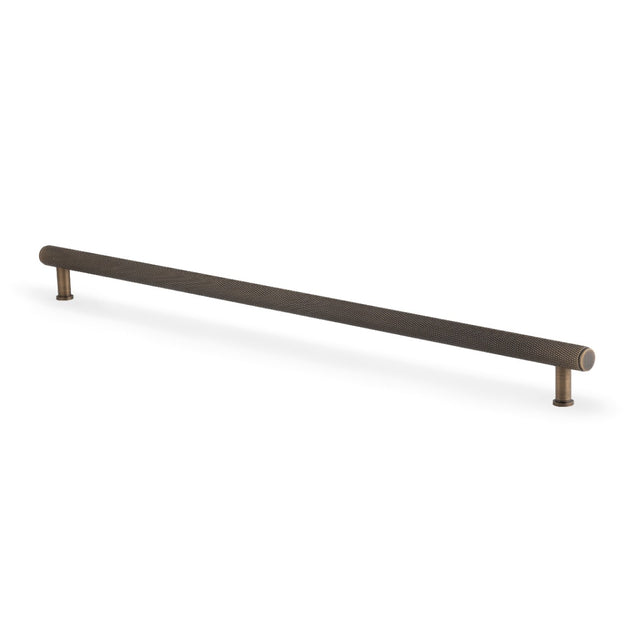 Alexander & Wilks Crispin Knurled T-bar Cupboard Pull Handle-Antique Brass-448mm aw809-448-ab