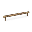 Alexander & Wilks Diamond Cut Cabinet Pull Handle - 160mm CC - Antique Brass aw846-160-ab