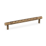 Alexander & Wilks Diamond Cut Cabinet Pull Handle - 160mm CC - Antique Brass aw846-160-ab