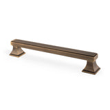 Alexander & Wilks Jesper Square Cupboard Pull Handle - Antique Brass -160mm Centres aw813-160-ab