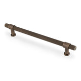 Alexander & Wilks Kingston Knurled Pull Handle-Antique Brass-224mm aw839-224-ab