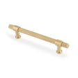 Alexander & Wilks Kingston Knurled Pull Handle-Satin Brass PVD-128mm aw839-160-sbpvd