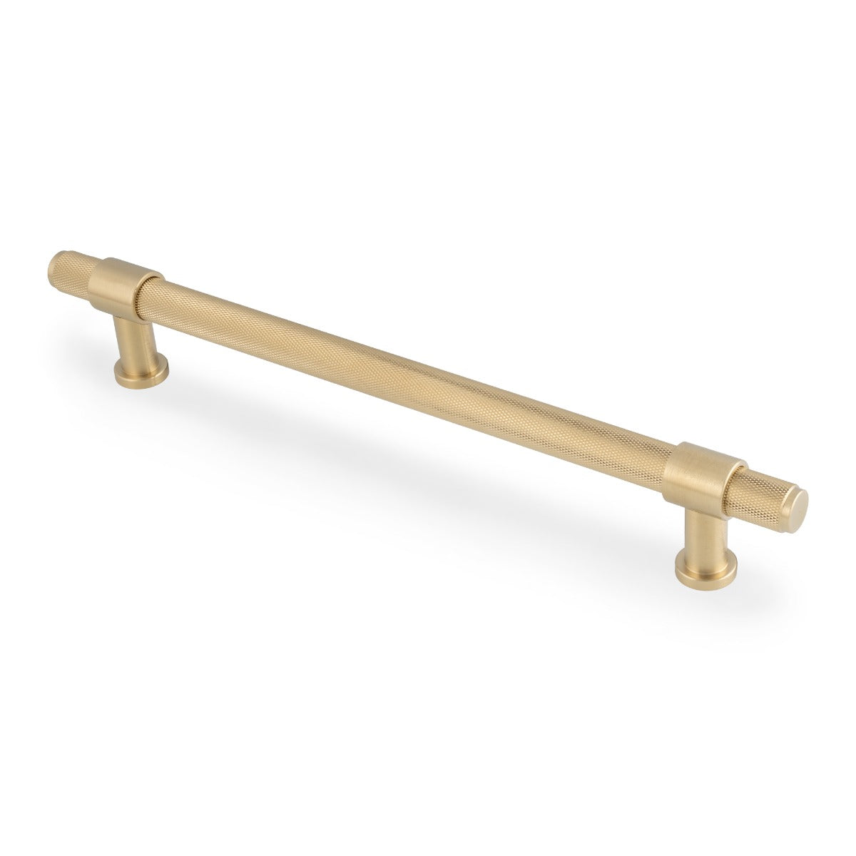 Alexander & Wilks Kingston Knurled Pull Handle-Satin Brass PVD-224mm  aw839-224-sbpvd