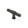 Alexander & Wilks Kingston Plain T-Bar Cupboard Knob-Dark Bronze PVD aw838p-80-dbzpvd