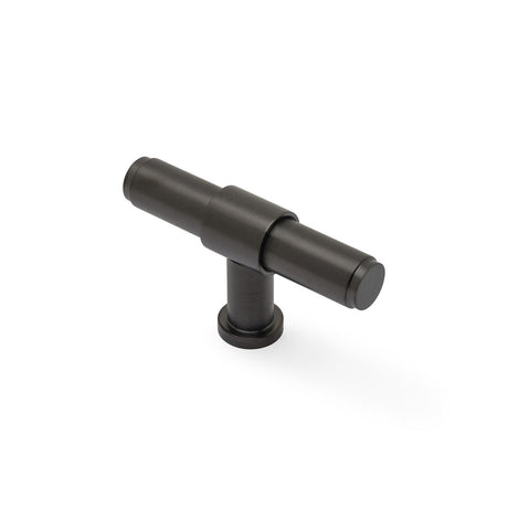 Alexander & Wilks Kingston Plain T-Bar Cupboard Knob-Dark Bronze PVD aw838p-80-dbzpvd