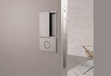 Quality image of AGB Wave Flush Door Handle & Bathroom Lock Set - White | Sku. agbwbwh | available from Trade Door Handles.