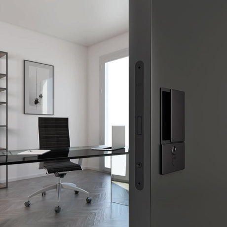 Quality image of AGB Wave Flush Door Handle & Euro Profile Lock Set - Satin Chrome | Sku. agbwesc | available from Trade Door Handles.