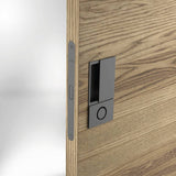 Quality image of AGB Wave Flush Door Handle & Bathroom Lock Set - Matt Black | Sku. agbwbmb | available from Trade Door Handles.