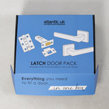 Quality image of Old English Whitby Door Knob Pack (Lock Set - Horizontal Bathlock, 3" Fire Rated Hinges x3) - Polished Nickel | Sku. adpoe60rremkpn70 | available from Trade Door Handles.