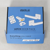Quality image of Old English Whitby Door Knob Pack (Lock Set - 3" Latch & Deadlock, 4" Fire Rated Hinges x3) - Polished Nickel | Sku. adpoe60rremkpn67 | available from Trade Door Handles.