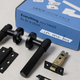 Quality image of Eco Wave Door Handle Pack (Bathroom Set - 2.5" CE Bathroom Lock, 4" Fire Rated Hinges x3) - Polished Chrome | Sku. adpeco30pc10 | available from Trade Door Handles.