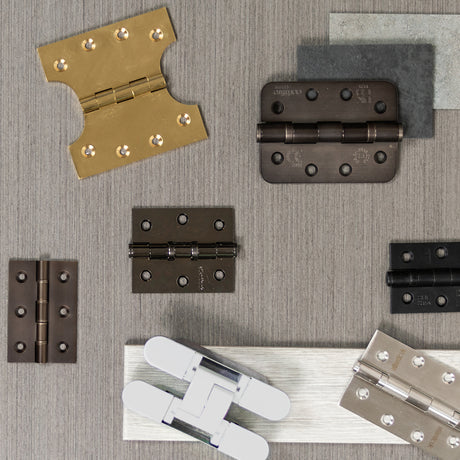 Quality image of Atlantic Ball Bearing Hinges Grade 13 Fire Rated 4" x 3" x 3mm - Antique Brass | Sku. ah1433ab | available from Trade Door Handles.