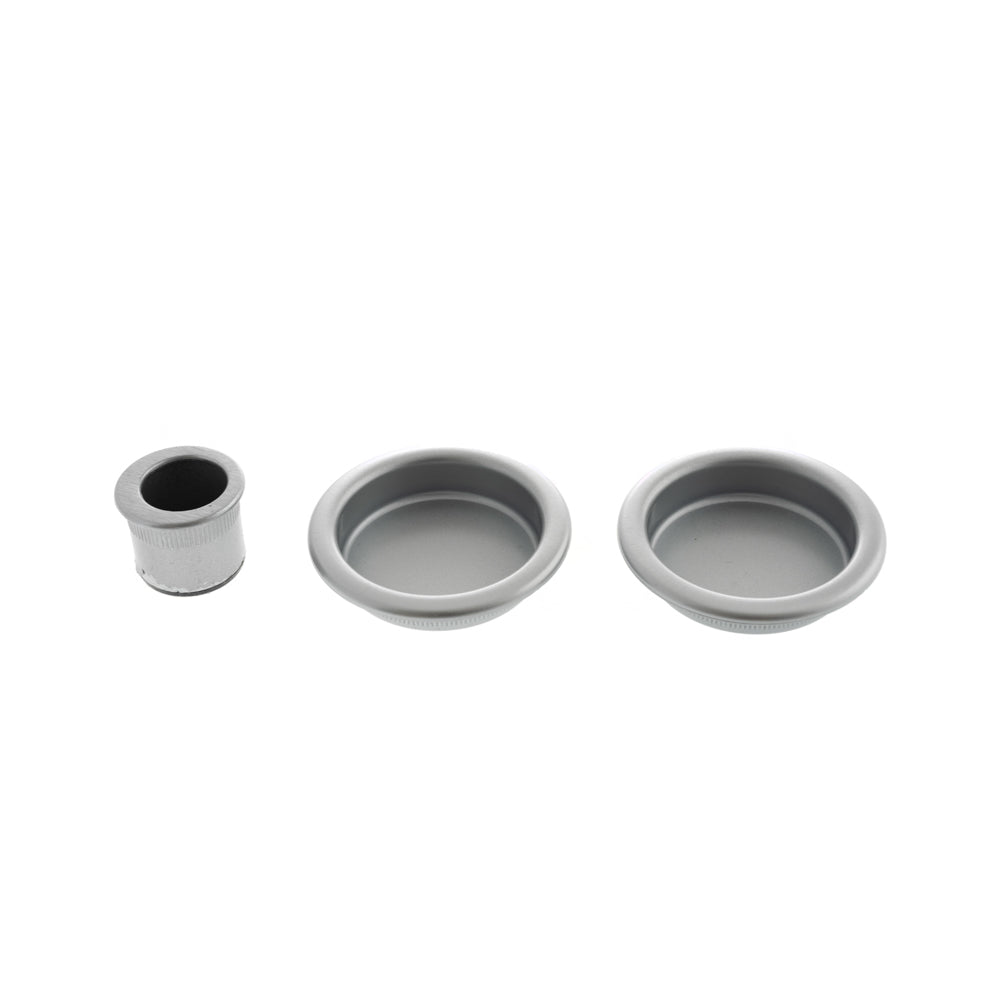 Quality image of AGB Sliding Door Flush Pull Round - Satin Chrome | Sku. b019201032 | available from Trade Door Handles.
