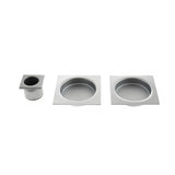 Quality image of AGB Sliding Door Flush Pull Square - Satin Chrome | Sku. b019301032 | available from Trade Door Handles.