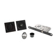 Quality image of AGB Sliding Door Bathroom Lock Set with Square Flush Handle - Matt Black | Sku. b046515093 | available from Trade Door Handles.