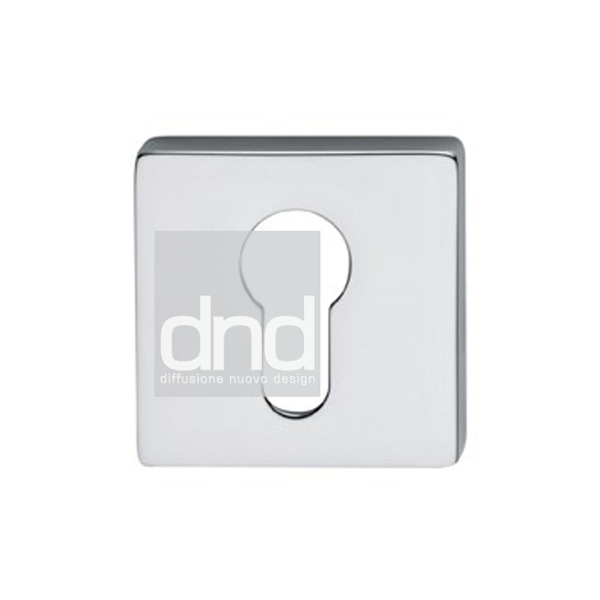 High quality image of the dnd Standard Euro Profile Escutcheon Polished Chrome
 | Sku. bd04e-pc | Discounted prices available from Trade Door Handles