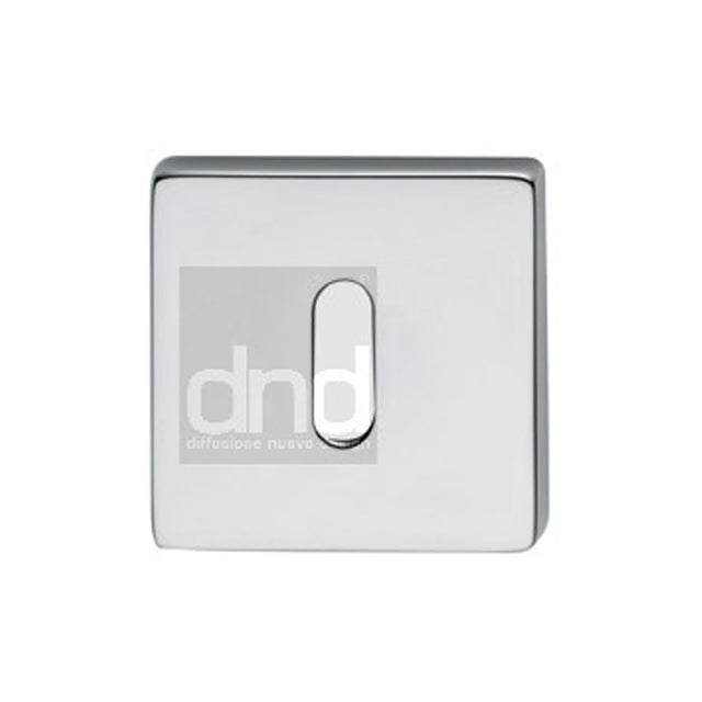 High quality image of the dnd Square Escutcheon Keyhole Polished Chrome
 | Sku. bd04k-pc | Discounted prices available from Trade Door Handles