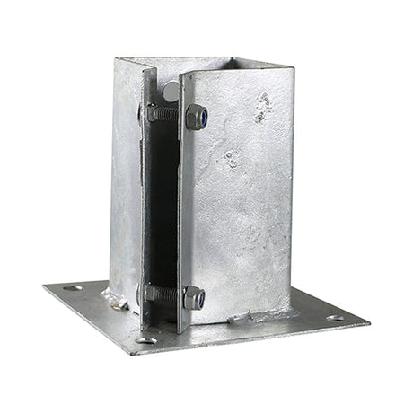 This is an image of Timco - Bolt Down Shoe - Hot Dipped Galvanised 150mm BDB150G