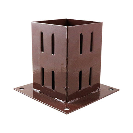 This is an image of Timco - Bolt Down Shoe - Quick Fit - Oxide Red 100mm BDQ100