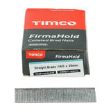 This is an image of Timco - FirmaHold Collated Brad Nails - 16 Gauge - Straight - Galvanised 16g x 25mm (2000 PCS Box) BG1625
