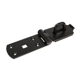 This is an image of Timco - Secure Bolt On Hasp & Staple - Heavy Duty - Black 8" (1 Each Plain Bag) BHS8BB