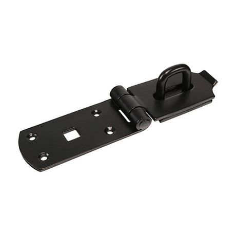 This is an image of Timco - Secure Bolt On Hasp & Staple - Heavy Duty - Black 8" (1 Each Plain Bag) BHS8BB