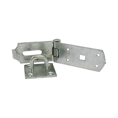 This is an image of Timco - Secure Bolt On Hasp & Staple - Heavy Duty - Hot Dipped Galvanised 8" (1 Each TIMbag) BHS8GP