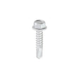This is an image of Timco - Metal Construction Light Section Screws - Hex - Self-Drilling - Bi-Metal - Exterior - Silver Organic 5.5 x 25mm - (100 PCS Box) BML25