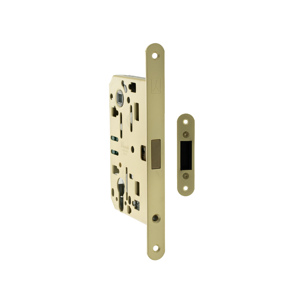 Quality image of Bonaiti Polaris 2XT Magnetic Euro Profile Sashlock 60mm backset - Satin Brass | Sku. bon2xte60sb | available from Trade Door Handles.