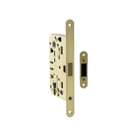 Quality image of Bonaiti Polaris 2XT Magnetic Euro Profile Sashlock 60mm backset - Satin Brass | Sku. bon2xte60sb | available from Trade Door Handles.