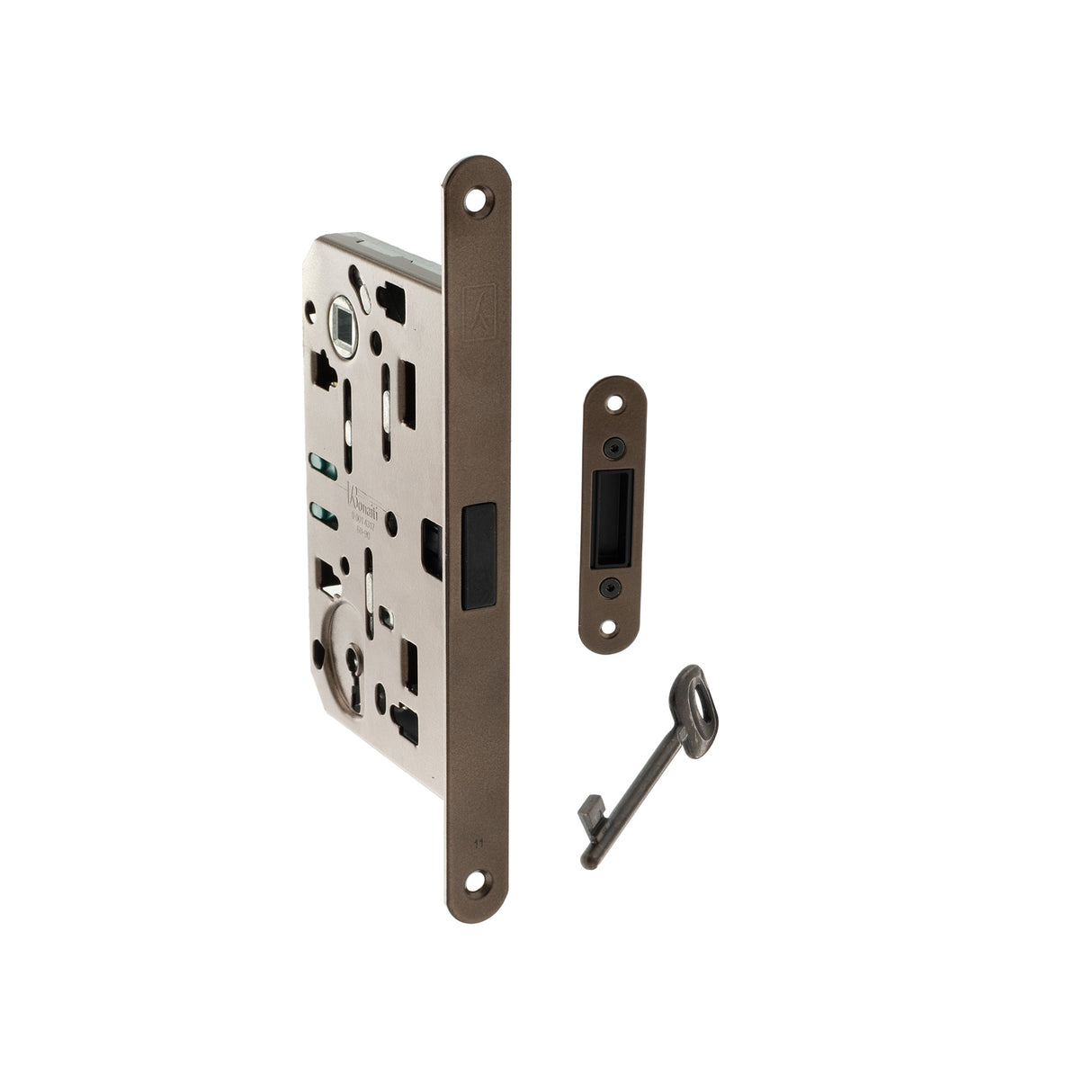 Quality image of Bonaiti Polaris 2XT Magnetic Key Sashlock 60mm backset - Bronze | Sku. bon2xtlk60b | available from Trade Door Handles.